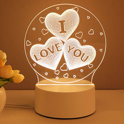 3D Lamp Acrylic USB LED Night Lights Neon Sign Lamp Xmas Home Decorations For Room Decor Valentines Day Gifts - HD Wireless Product #2