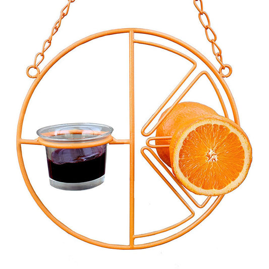 Oriole Bird Feeder Orange Fruit Outdoor Garden Metal Hanging Drinking Grape Jelly Container Farm Hummingbird Automatic Portab