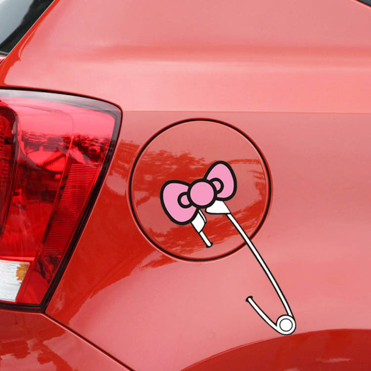 Creative Pin Bow Car Sticker 1623831417484
