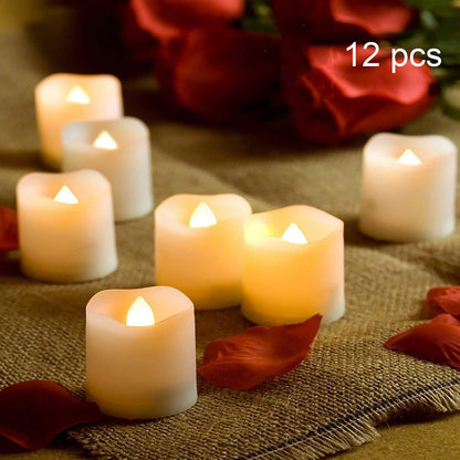 LED Candle Light Warm White Flashing Timed Flameless Candle 1623833868091