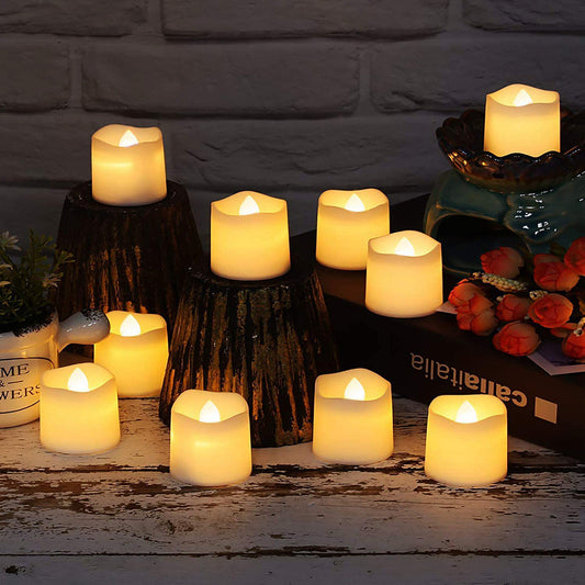 LED Candle Light Warm White Flashing Timed Flameless Candle 1623833868093