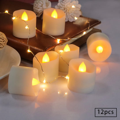 LED Candle Light Warm White Flashing Timed Flameless Candle 1623833868098