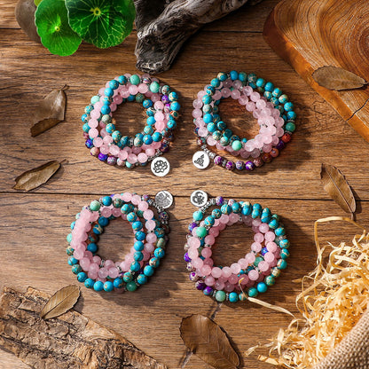 Bracelet 108 Lotus Buddha Eyes Pendant Necklace Chakra Bracelet Yoga Buddhist Bracelet 1623841276322