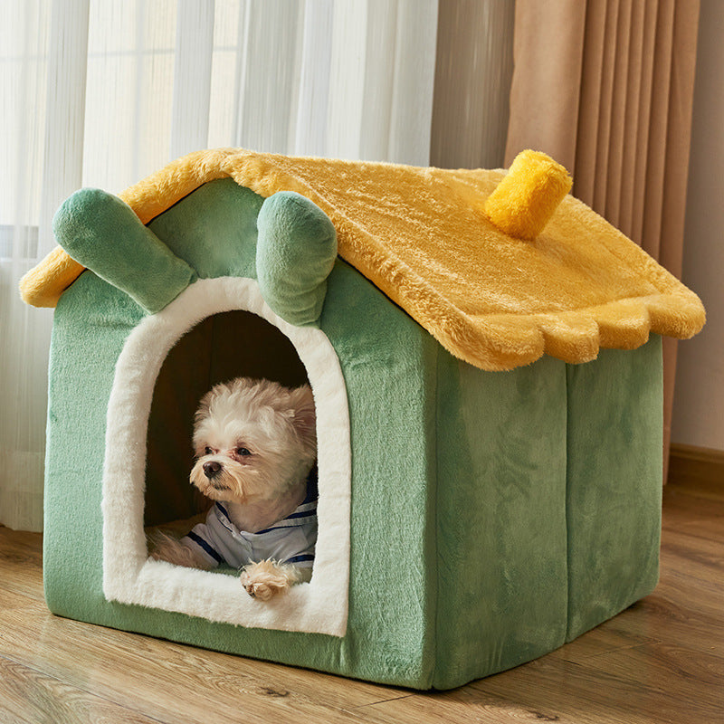 Removable And Washable Small Dog Teddy Cat Litter Closed Dog House 1623898169240