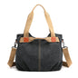 Large Capacity Simple Solid Color Multifunctional Portable Diagonal Canvas Bag 1623910428394