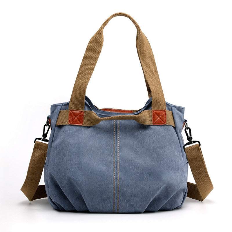 Large Capacity Simple Solid Color Multifunctional Portable Diagonal Canvas Bag 1623910428400 fc8b02fb 0728 4e75 9a8b 096645a5