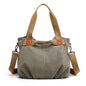 Large Capacity Simple Solid Color Multifunctional Portable Diagonal Canvas Bag 1623910428406