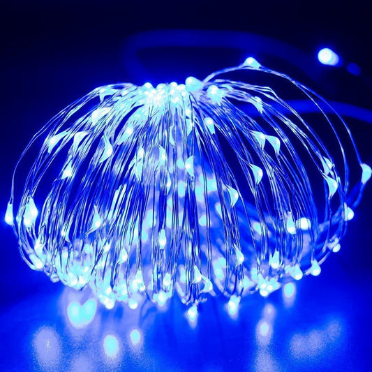Decorative Outdoor Courtyard Colored Outdoor Christmas Copper Wire String Lights 1623923038603
