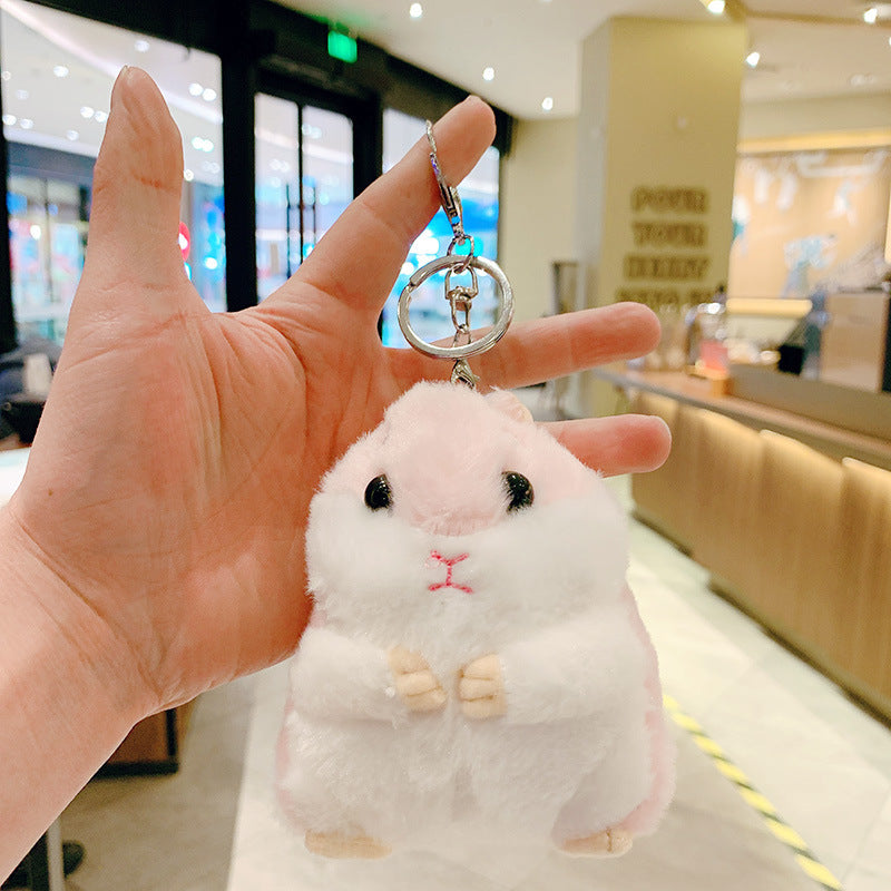 Hamster plush doll keychain 1623979971867