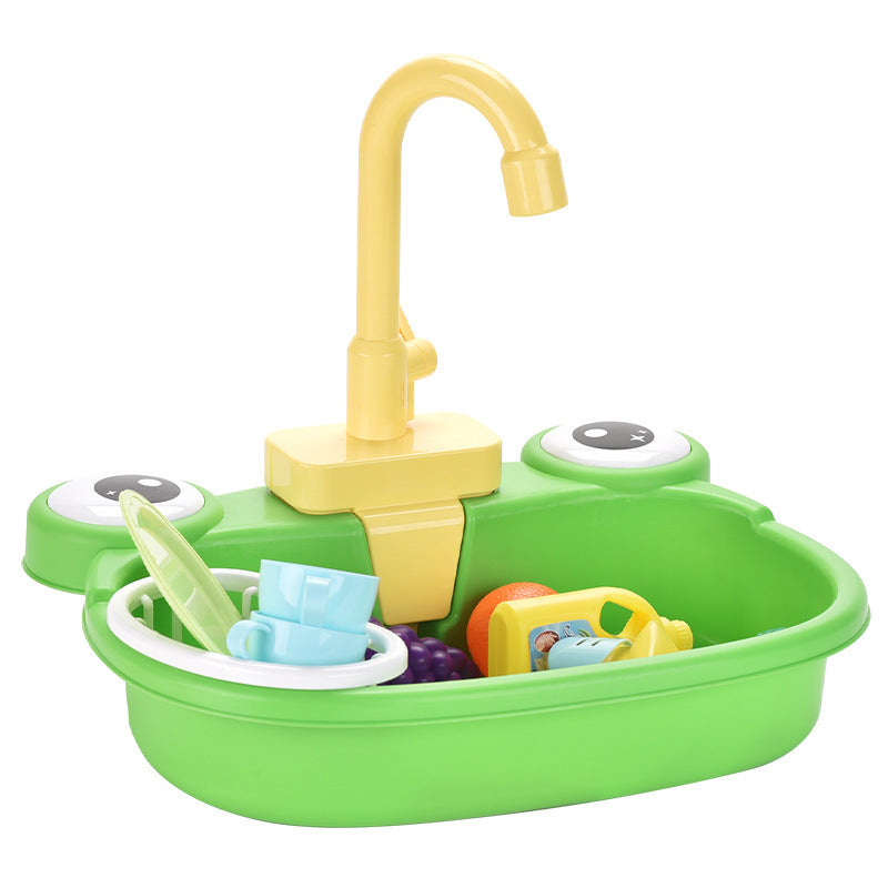 Children's Play House Electric Recirculating Water Kitchen Simulation Sink 1624000317835