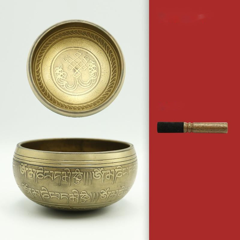 Yoga Meditation Singing Bowl Auspicious Knot Handmade Buddha Sound Bowl 1624002282977