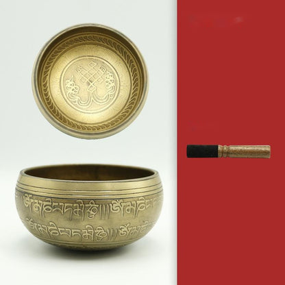 Yoga Meditation Singing Bowl Auspicious Knot Handmade Buddha Sound Bowl 1624002282977
