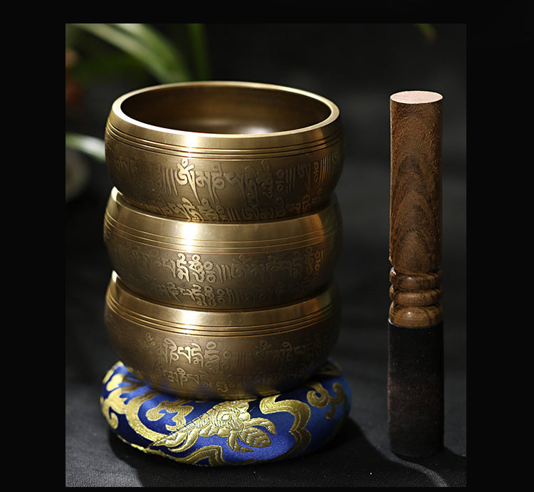 Yoga Meditation Singing Bowl Auspicious Knot Handmade Buddha Sound Bowl 1624002288496