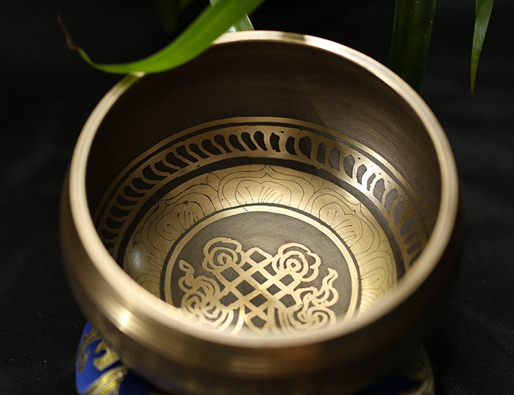 Yoga Meditation Singing Bowl Auspicious Knot Handmade Buddha Sound Bowl 1624002298183