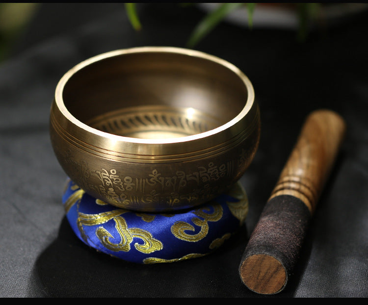 Yoga Meditation Singing Bowl Auspicious Knot Handmade Buddha Sound Bowl 1624002298187
