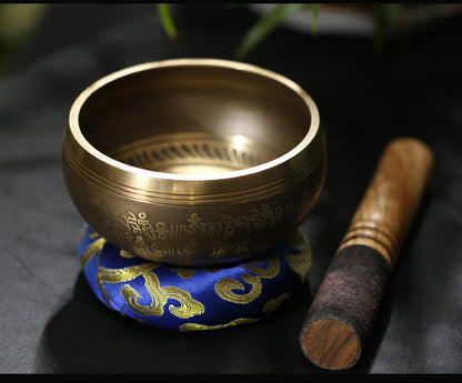 Yoga Meditation Singing Bowl Auspicious Knot Handmade Buddha Sound Bowl 1624002298187