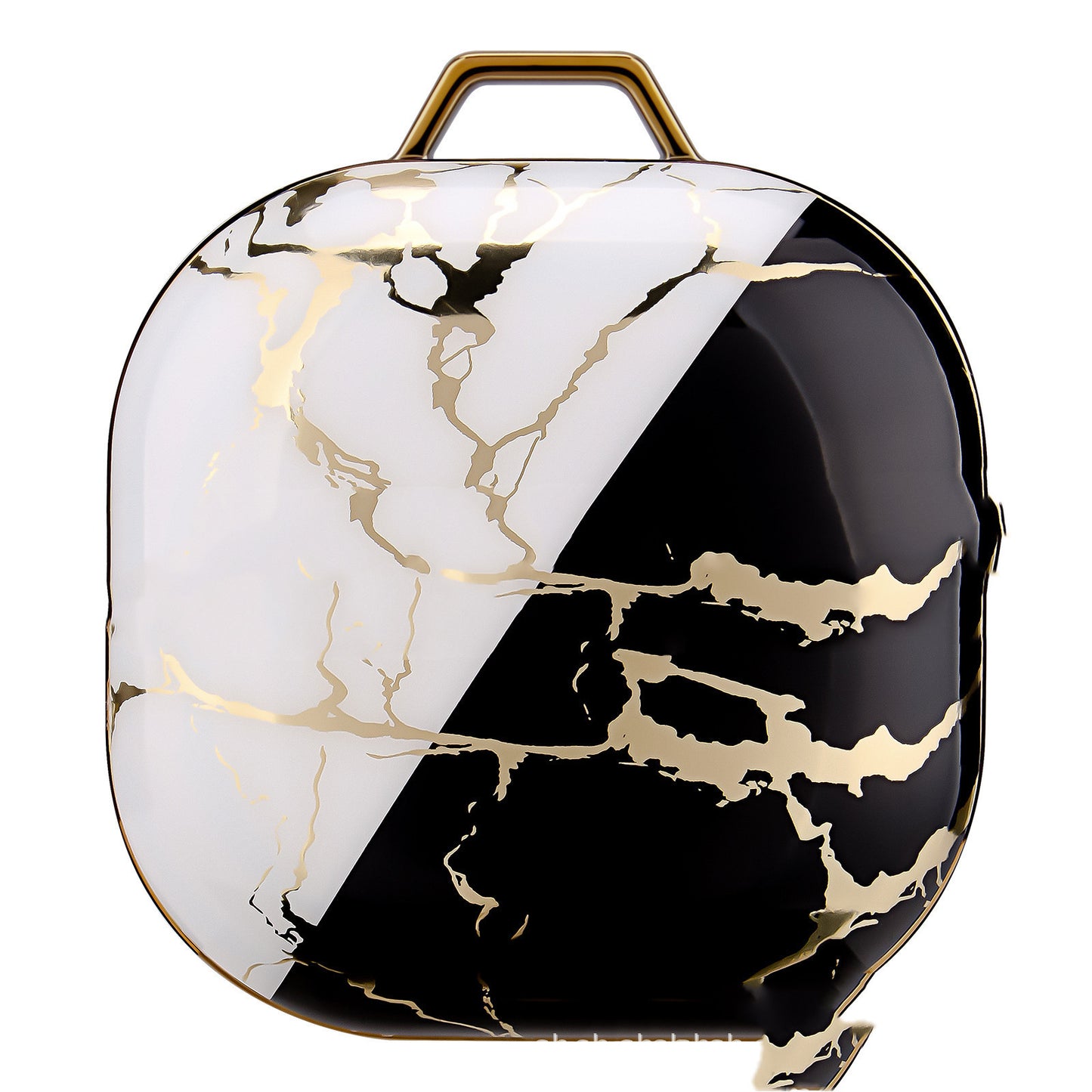 Compatible with Apple, Plating Gold Purple Marble IMD Earphone Sleeve Buds Live Earphones Suitable For PC Hard Shell Protecti