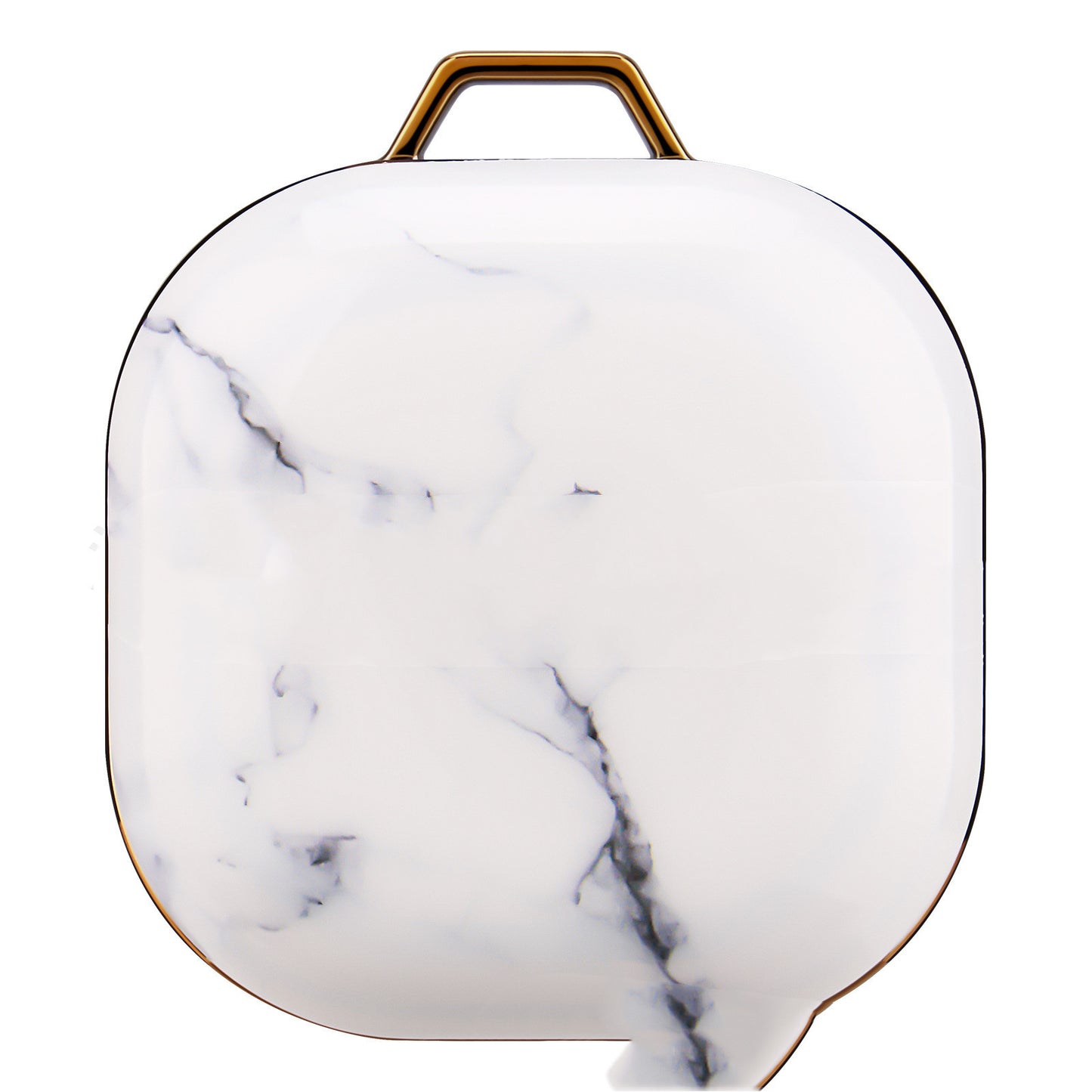 Compatible with Apple, Plating Gold Purple Marble IMD Earphone Sleeve Buds Live Earphones Suitable For PC Hard Shell Protecti