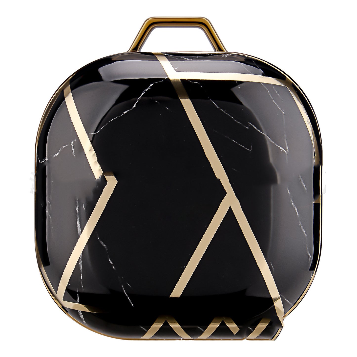 Compatible with Apple, Plating Gold Purple Marble IMD Earphone Sleeve Buds Live Earphones Suitable For PC Hard Shell Protecti