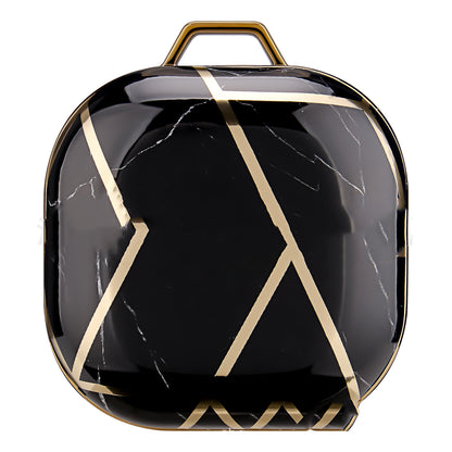Compatible with Apple, Plating Gold Purple Marble IMD Earphone Sleeve Buds Live Earphones Suitable For PC Hard Shell Protecti