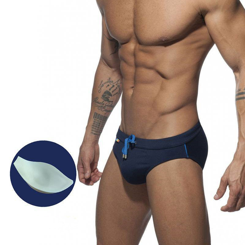 Rainbow Pocket Swim Briefs Sexy Aggressive Low-waisted Men 1624012027578
