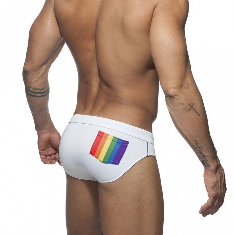 Rainbow Pocket Swim Briefs Sexy Aggressive Low-waisted Men 1624012027896 7b1ad20a ac13 4af7 a827 f0cbf04a93a2