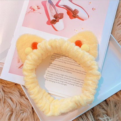 Three-dimensional Plush Cat Ears Headband Ladies Face Wash Makeup Hair Band 1624067167652