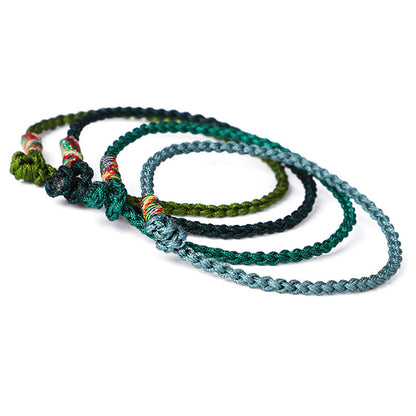Hand-Woven Tibetan Bracelet Four-Strand Braided Jade Thread Red String Bracelet 1624075380755