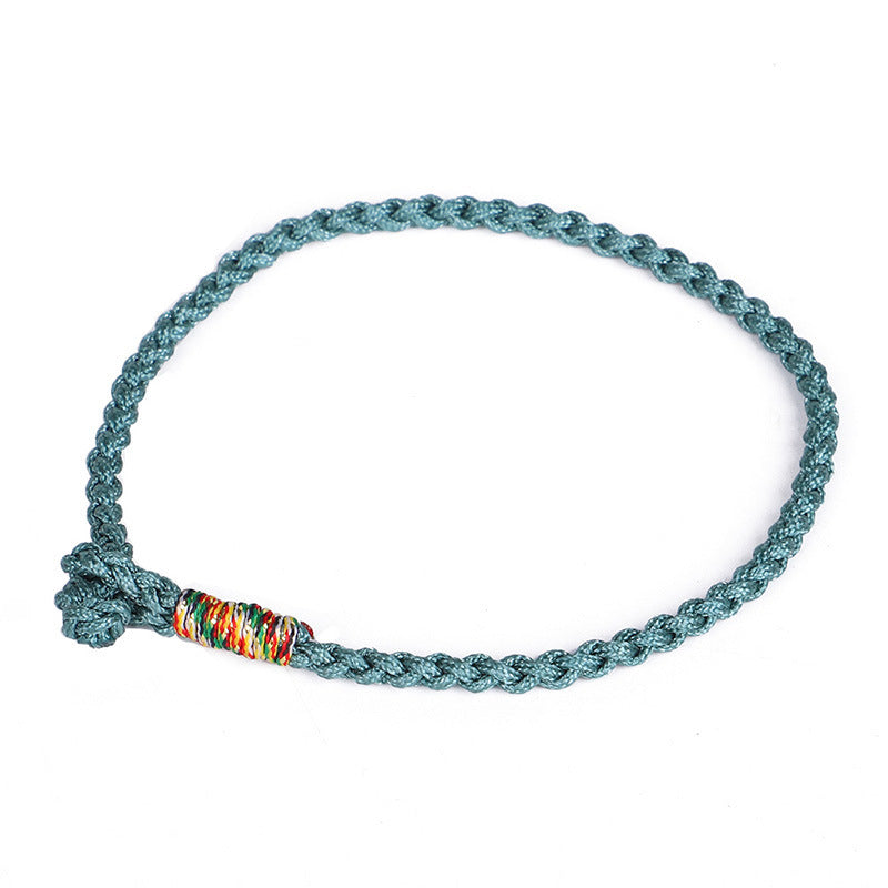 Hand-Woven Tibetan Bracelet Four-Strand Braided Jade Thread Red String Bracelet 1624075380759