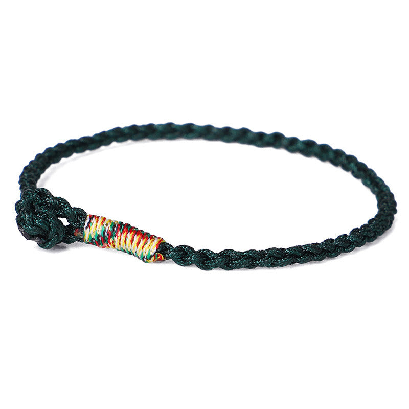 Hand-Woven Tibetan Bracelet Four-Strand Braided Jade Thread Red String Bracelet 1624075380797