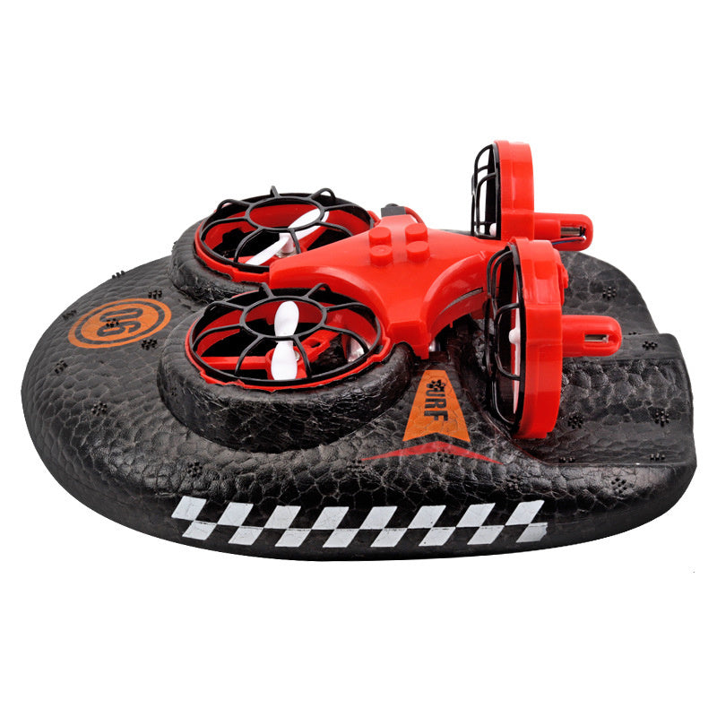 RC Boat Water Land And Air Four-Axis  Hovercraft Three-in-one Multi-function Toy One-button Tumbling Mini Drone 1625050354390