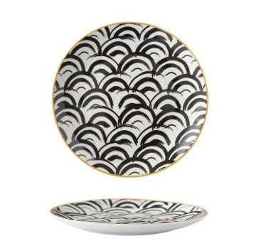 8-inch Nordic Style Geometric Series Ceramic Breakfast Plate Western Steak Flat Dish Plate Fruit Plate Decoration Hanging Plate - HD Wireless Product #10