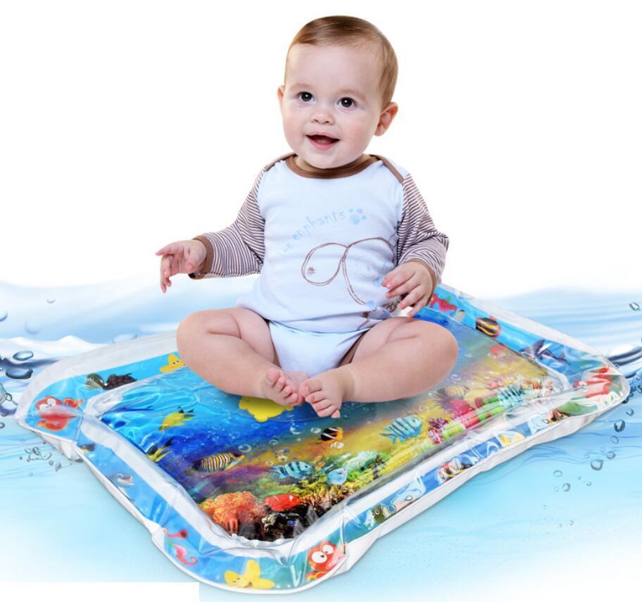 Baby Inflatable Water Mat, Infants Summer Beach Water Mat Patted Pad Water Cushion For Infants Toddlers Summer Activity Play 