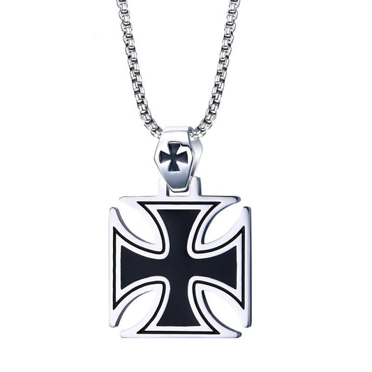 Black Epoxy Knights Templar Pendant 16278016028665