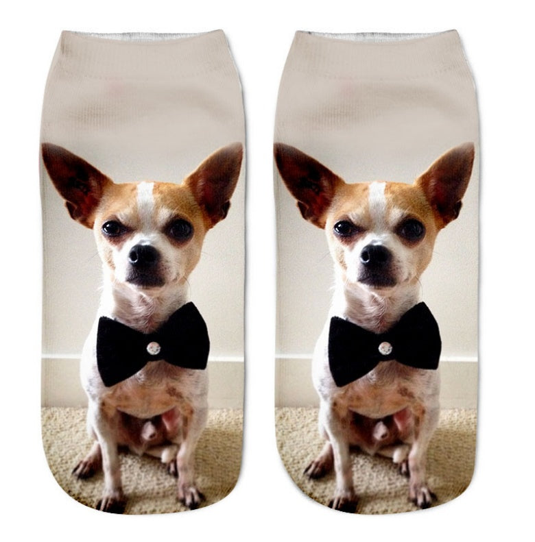Popular Funny Unisex Short Socks 3D Cat Printed Anklet Socks Casual Socks 1630063995784