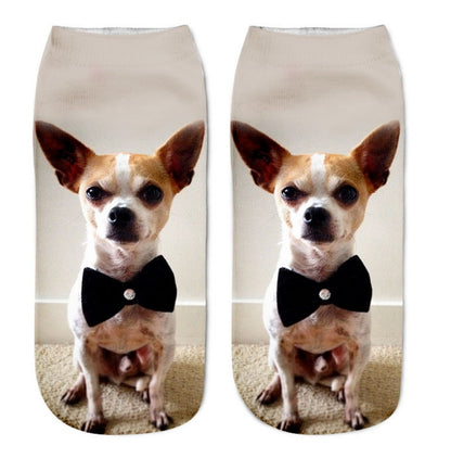 Popular Funny Unisex Short Socks 3D Cat Printed Anklet Socks Casual Socks 1630063995784