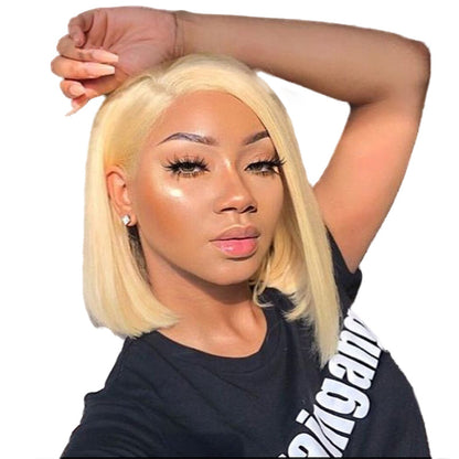 Blond short straight wig 1630215832899