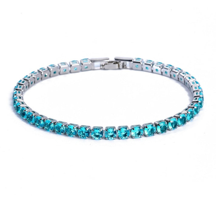 Row drilled zircon bracelet bracelet 163170389316
