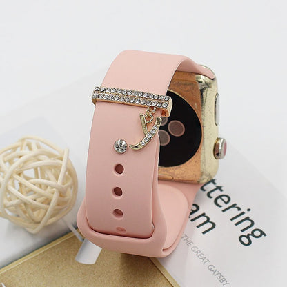 Suitable For Smart Watch Silicone Strap 38mm42mm Letter Decoration Ring 1632eddd 3ba9 495f bc16 00deda6cd1eb