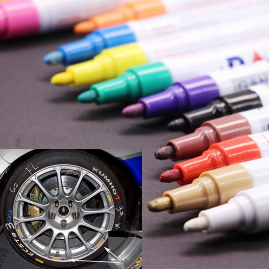 Colorful Waterproof Pen Car Tyre Tire Tread CD Metal Permanent Paint 1634608565777