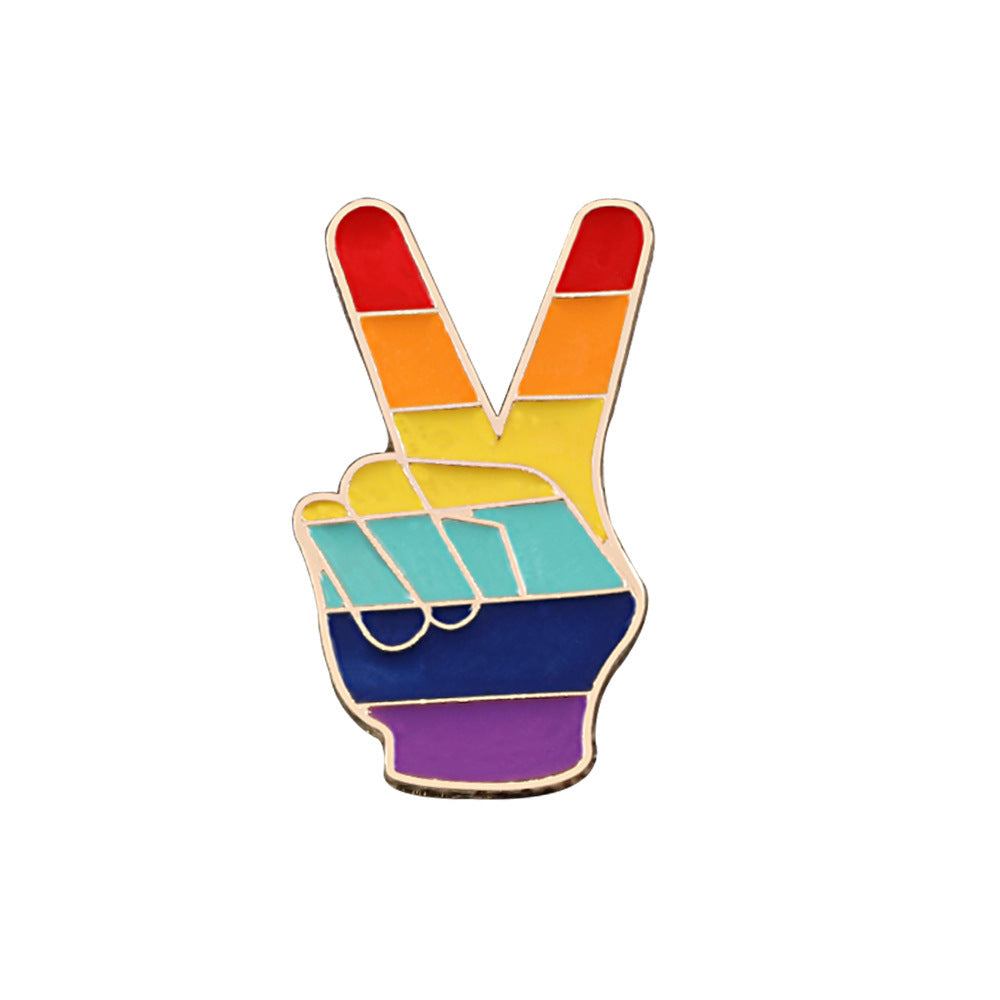 New Creative European And American Six Color Rainbow Brooch 1636e753 90b7 4fae 8049 b9255a402ec3