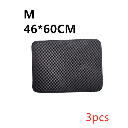 Double Layer Litter Cat Bed Pads Pet Cat Litter Mat Trapping Pets Litter Box Mat Pet Product Bed For Cats House Clean Mat 164