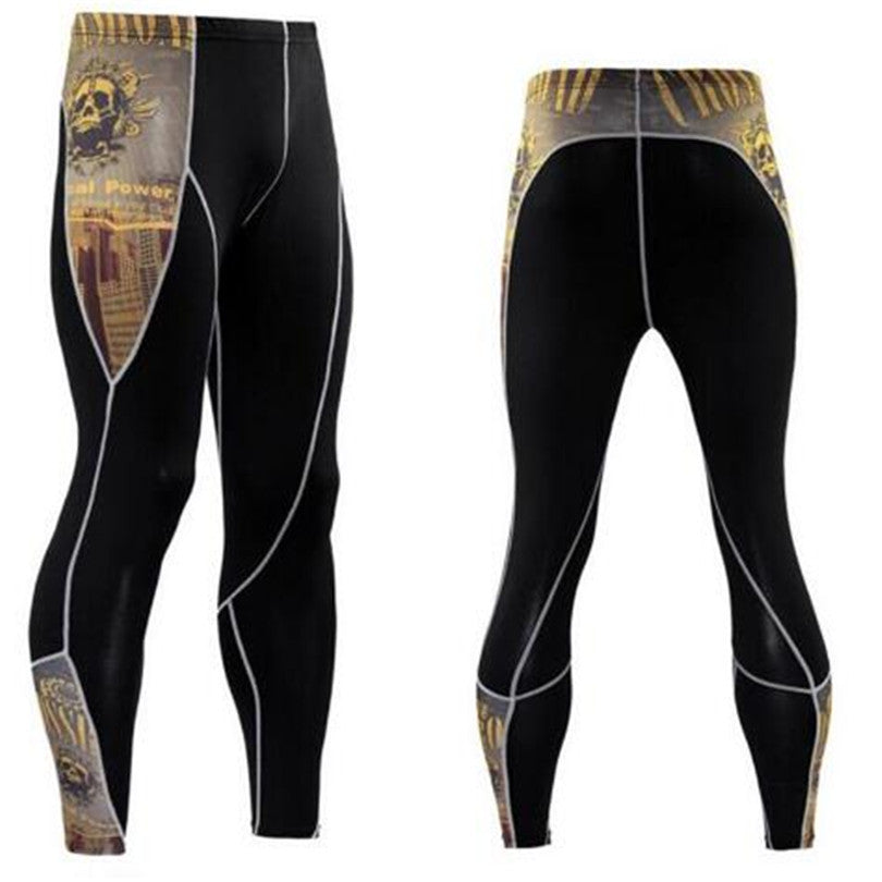 Summer Men's Blackout Compression Tight Fitting Pants 1647200675770