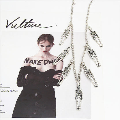 7 skull punk pendant necklaces - HD Wireless Product #4