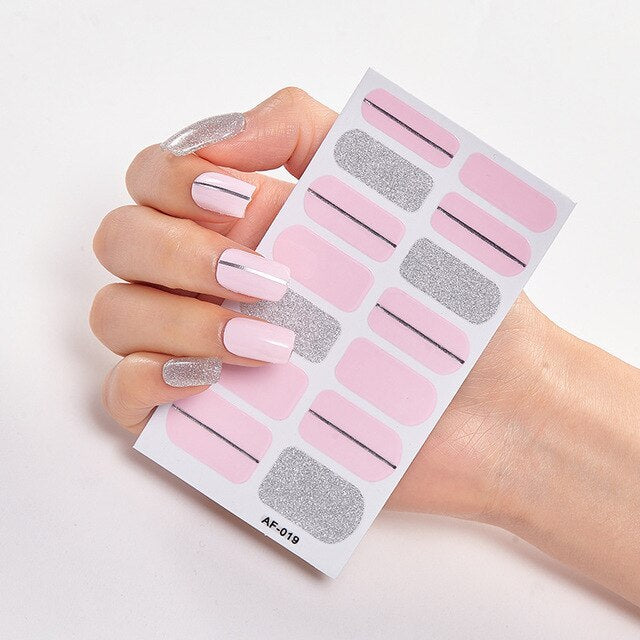 Solid Colors And Creative Nail Art Creative Women Salon Nail Decoration Fashion Nail Polish Nails Sticker Designer Nail Strip