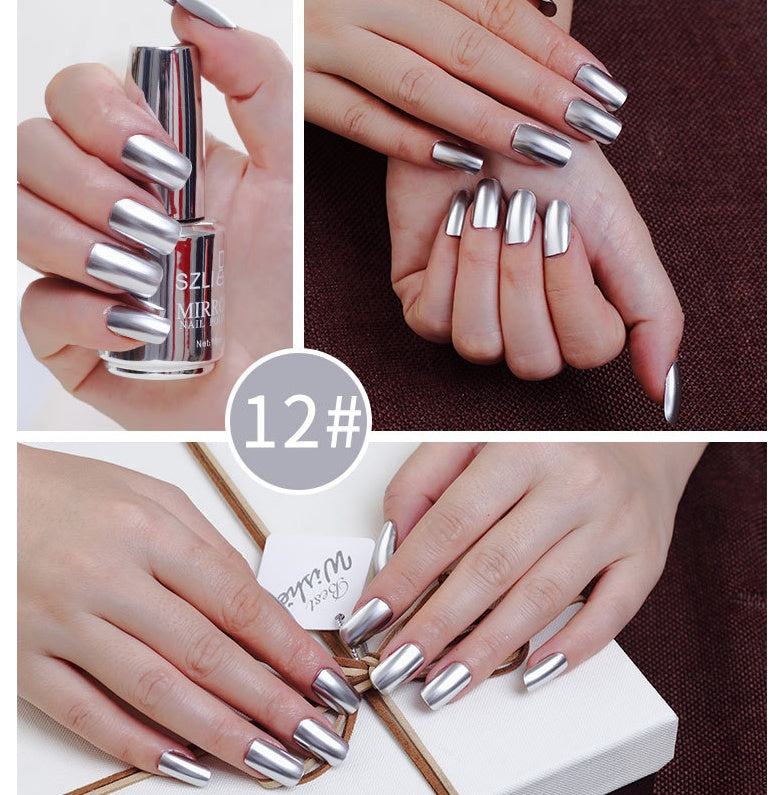 Mirror Silver Nail Polish 1650054714815