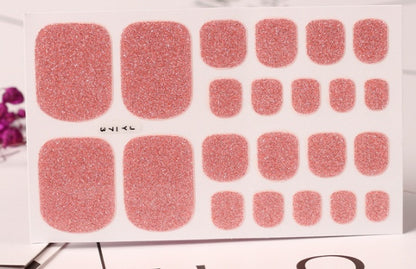 22 Nail Art Stickers Solid Color Green Onion Powder Foot Stickers - HD Wireless Product #3