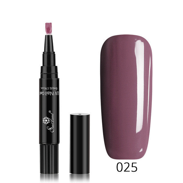3 In 1 Gel Nail Varnish Pen Glitter One Step Nail Art Gel Polish Hybrid - HD Wireless Product #30