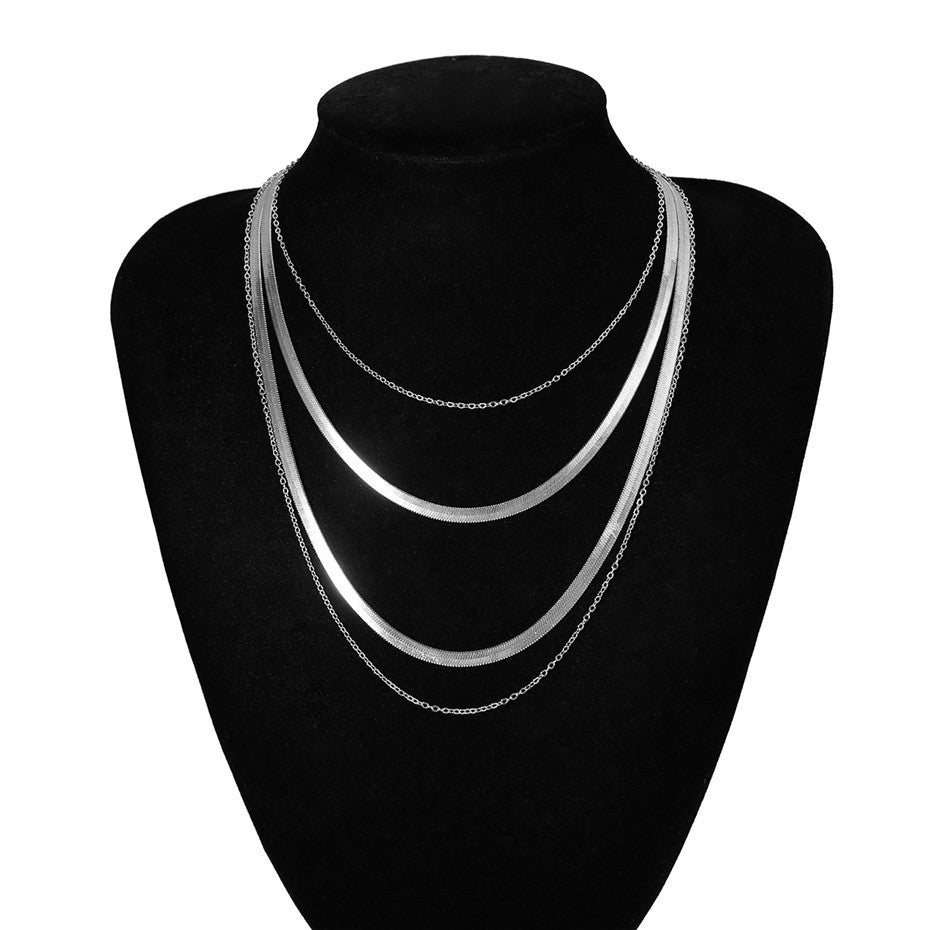 Personalized multi layer snake bone chain 1659756500610