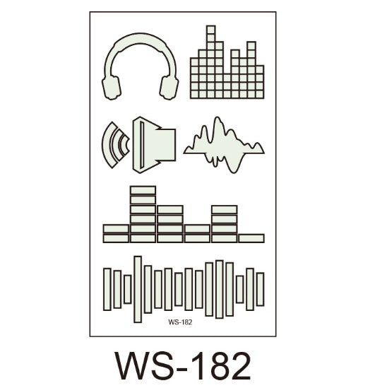 Night light Tattoo Sticker nightclub music party sticker birthday party night music shining cool face sticker